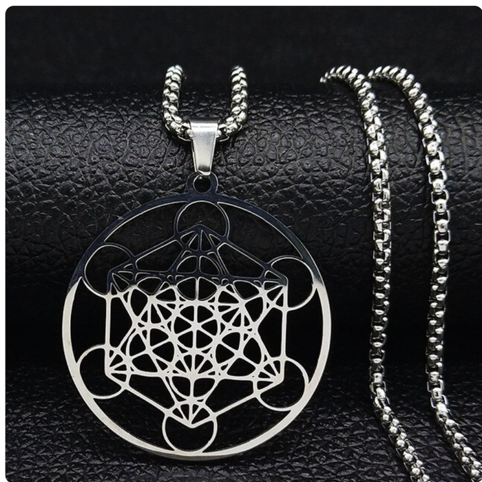 Cube of Metatron Sacred Geometry Pendant