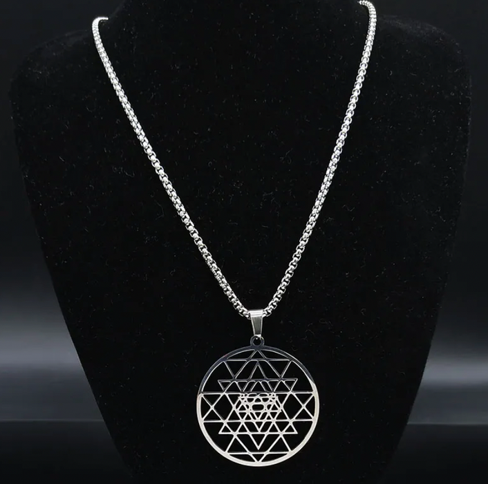 Shri Yantra Sacred Geometry Pendant