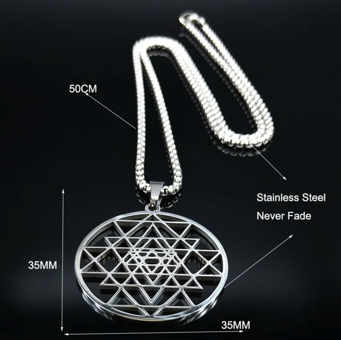 Shri Yantra Sacred Geometry Pendant