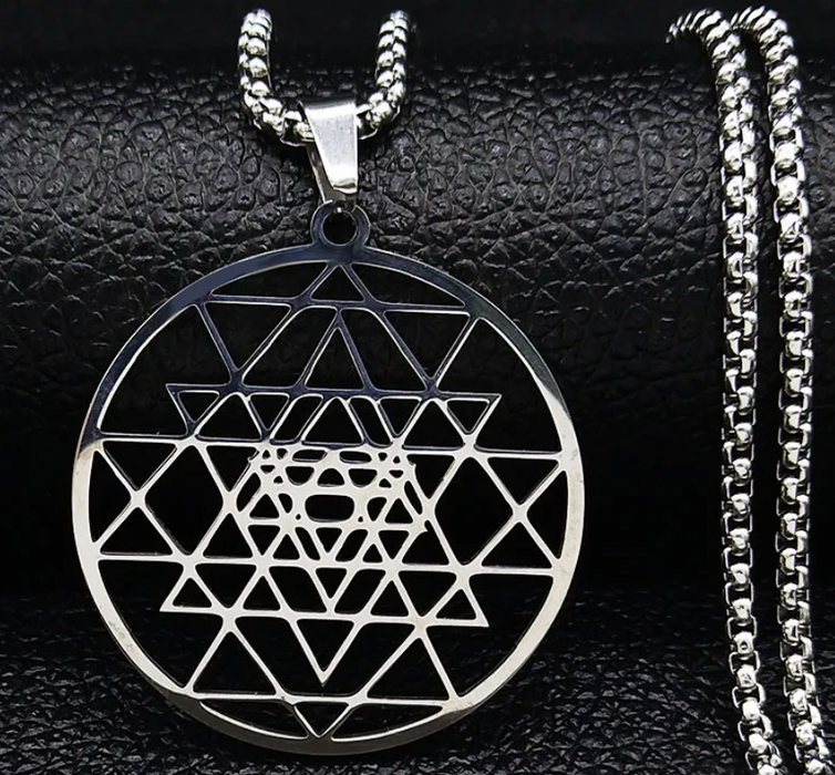 Shri Yantra Sacred Geometry Pendant