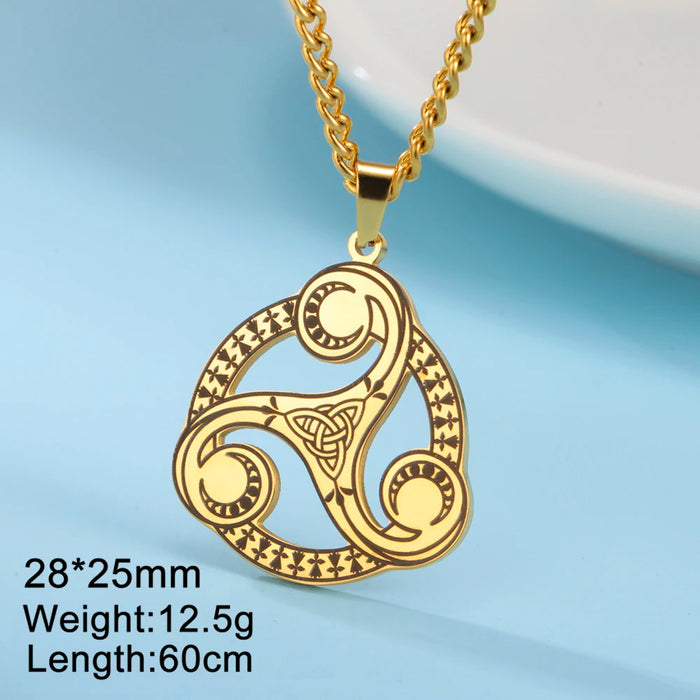 Triple Spiral Sacred Geometry Pendant
