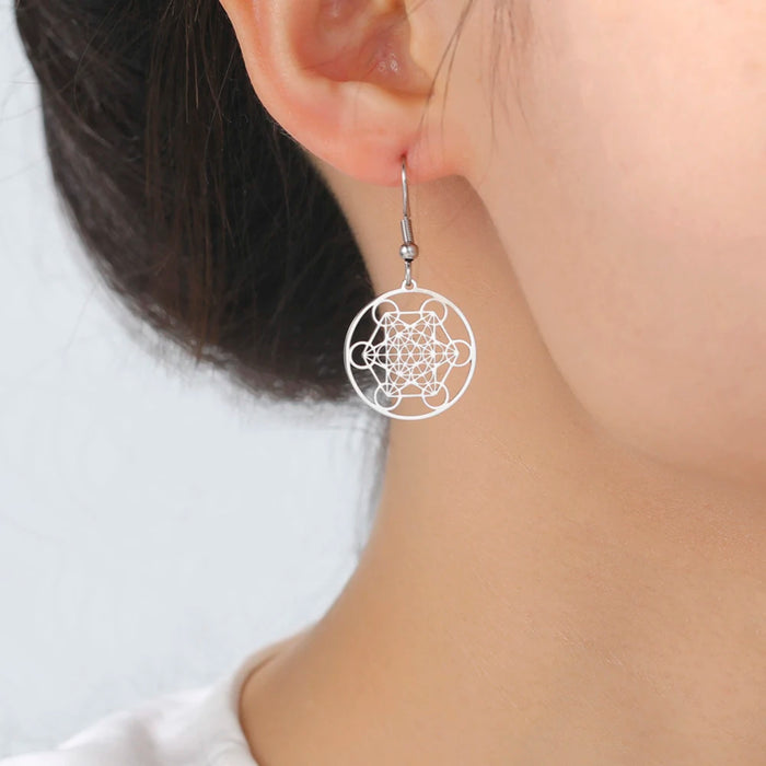 Cube of Metatron Earrings