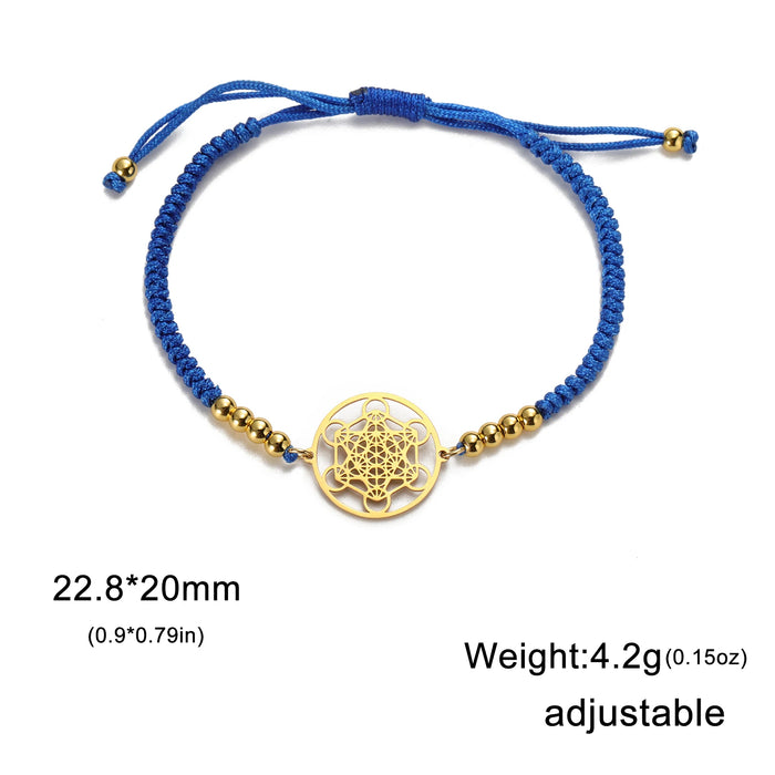 Metatron Cube Adjustable Bracelets Stainless Steel Men Women