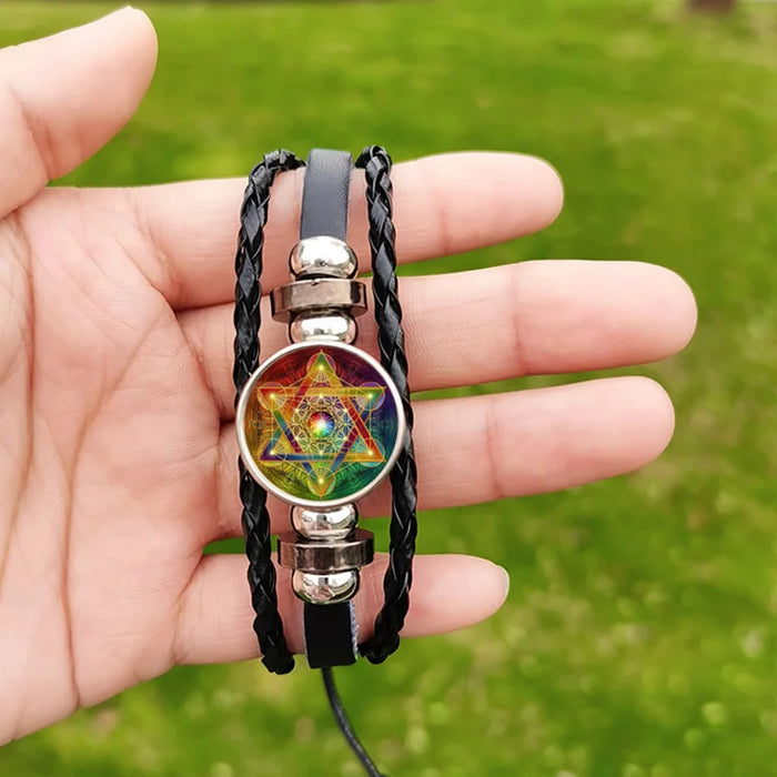 Sacred Geometry Leather Bracelets