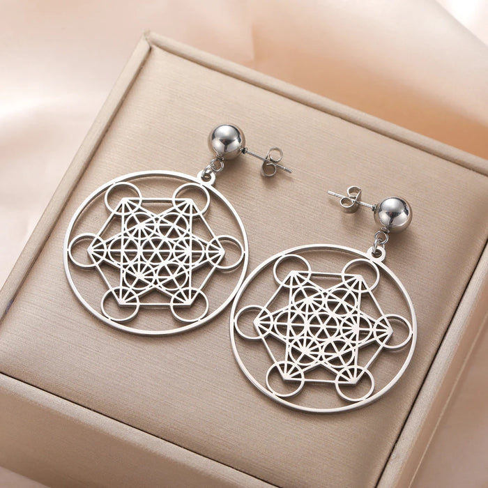 Cube of Metatron Earrings