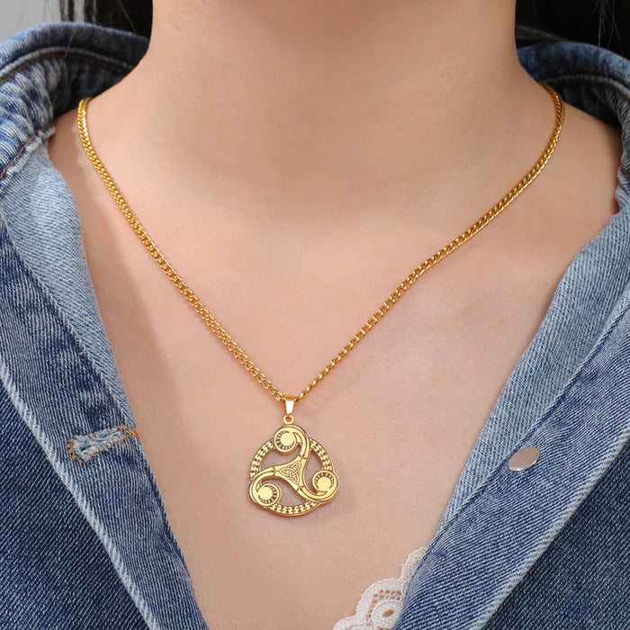 Triple Spiral Sacred Geometry Pendant