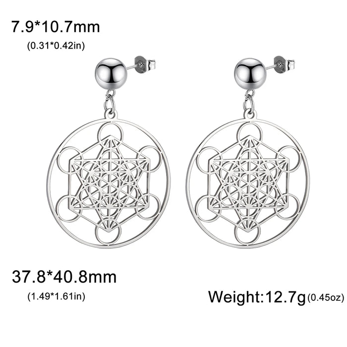 Cube of Metatron Earrings