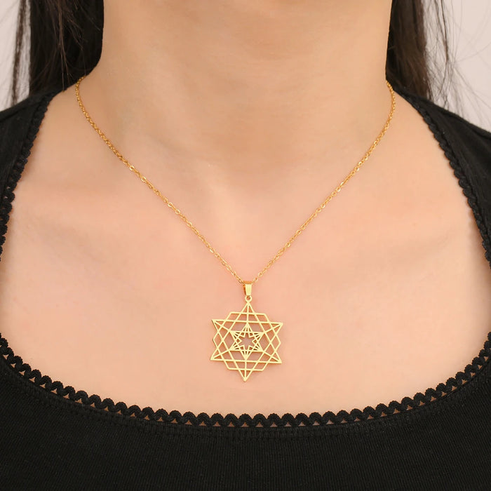 Merkaba Star Tetrahedron Hexagon Seed of Life Pendant