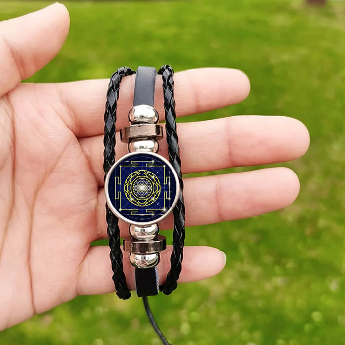 Sacred Geometry Leather Bracelets