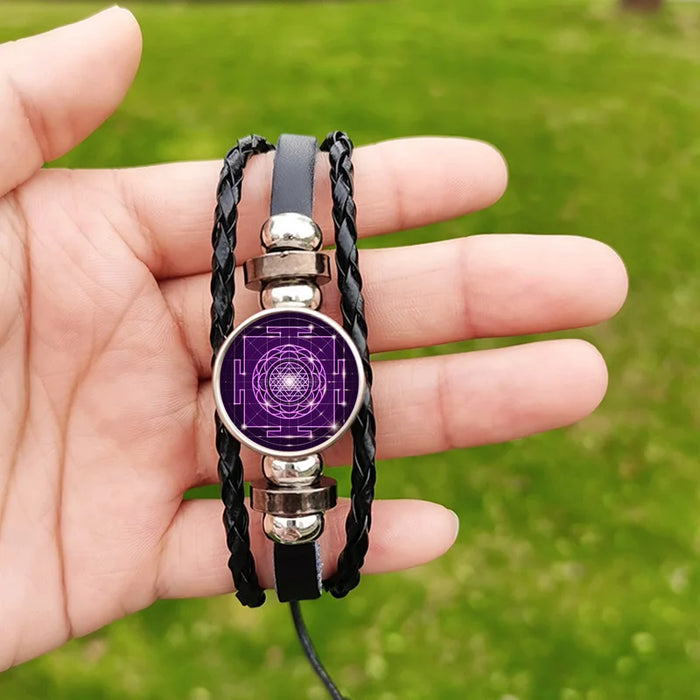 Sacred Geometry Leather Bracelets
