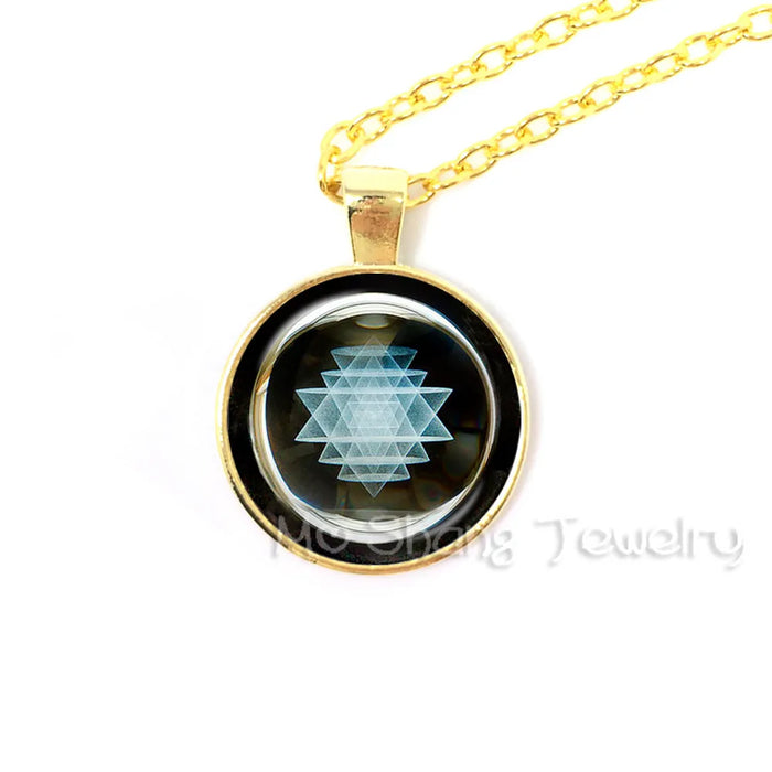 Sri Yantra Glass Dome Pendant