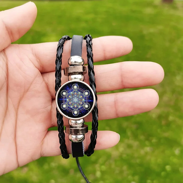 Sacred Geometry Leather Bracelets