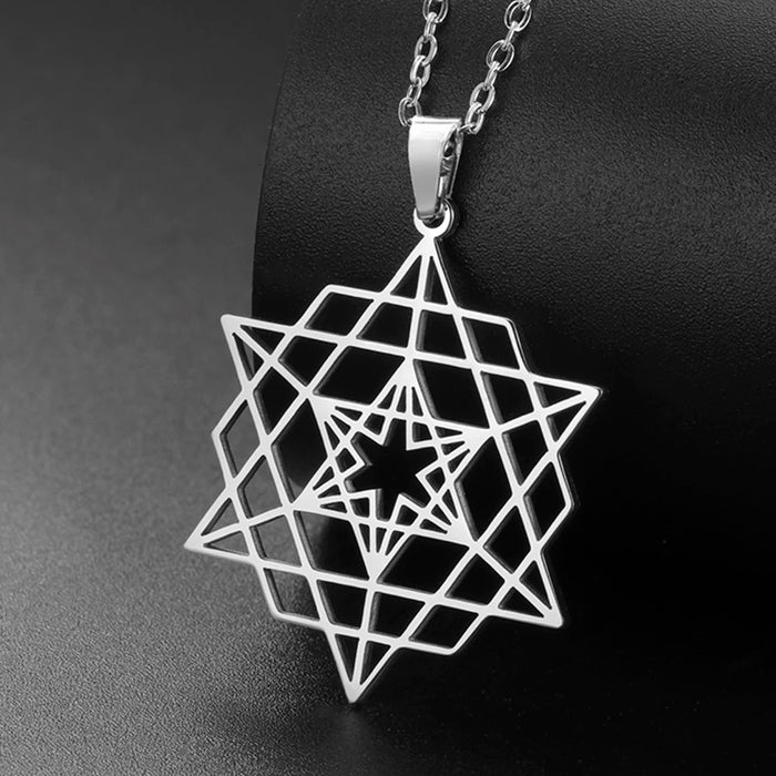 Merkaba Star Tetrahedron Hexagon Seed of Life Pendant