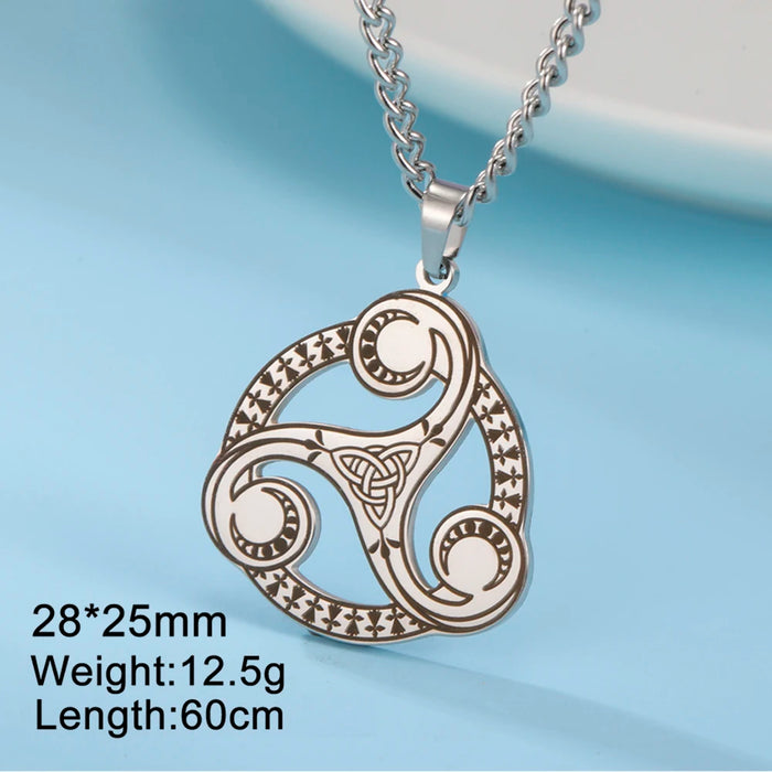 Triple Spiral Sacred Geometry Pendant