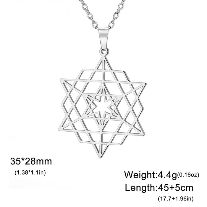 Merkaba Star Tetrahedron Hexagon Seed of Life Pendant