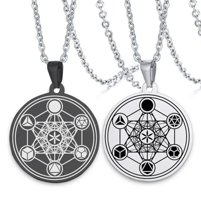 Metatron Cube Platonic Solids Necklace or Keychain