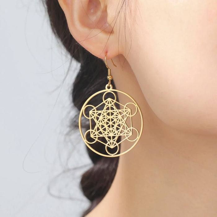 Cube of Metatron Earrings