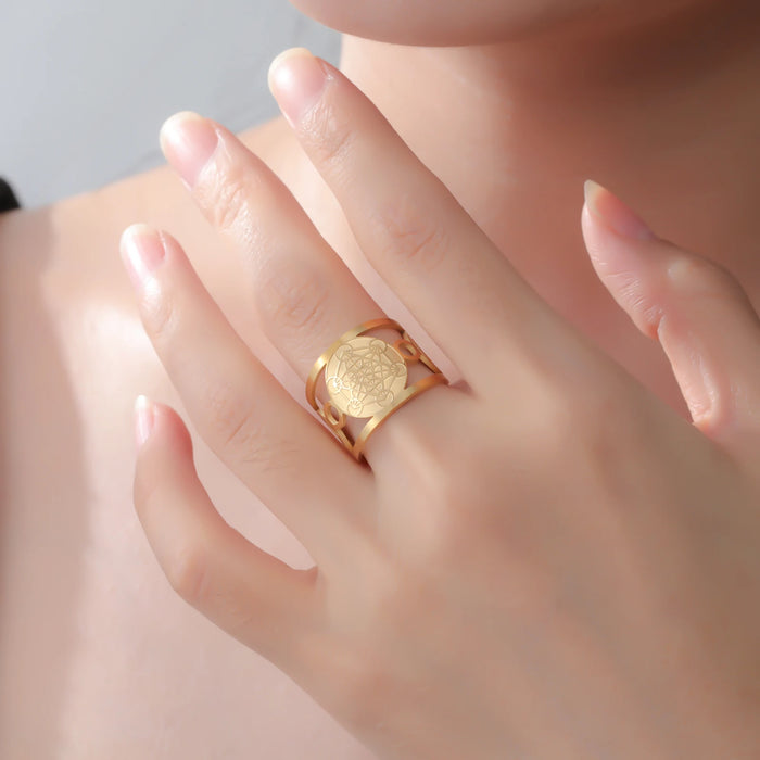 Cube of Metatron Ring