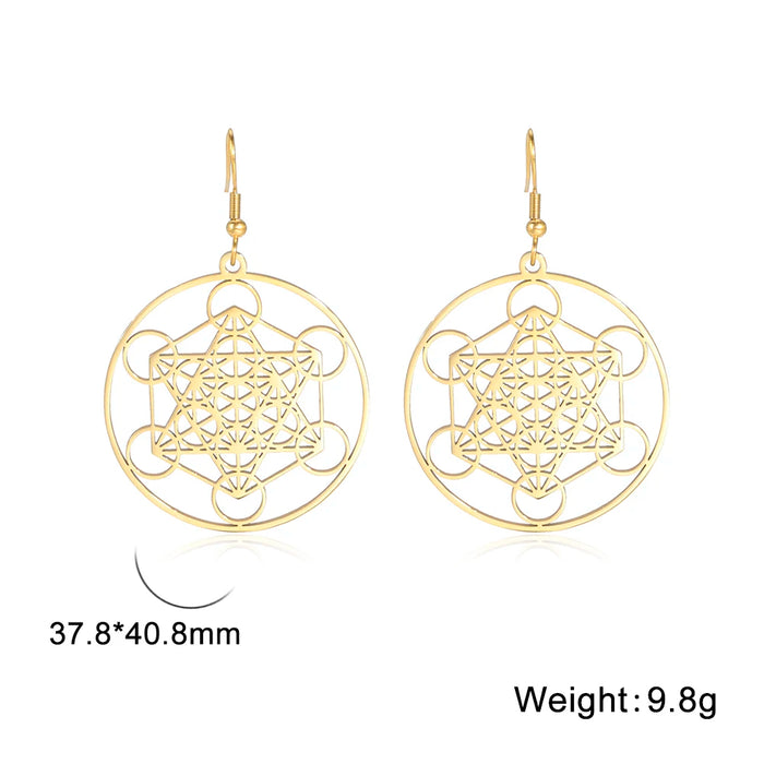 Cube of Metatron Earrings