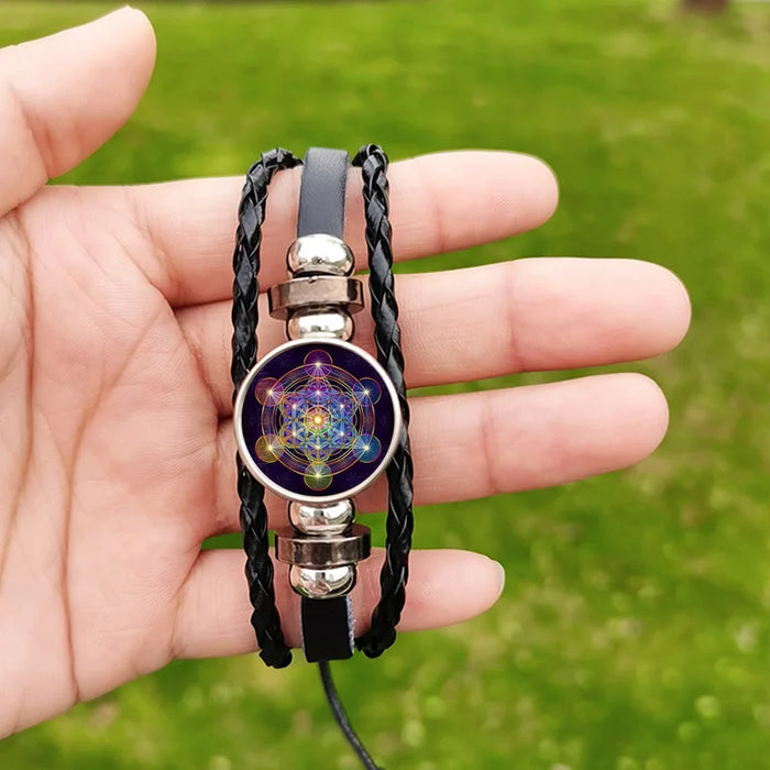 Sacred Geometry Leather Bracelets