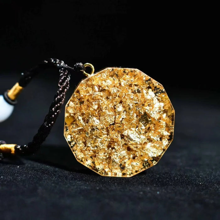 Tiger's Eye Orgonite Pendant Sri Yantra Necklace