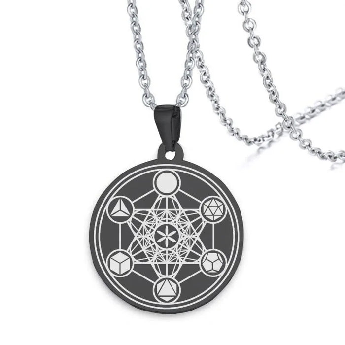 Metatron Cube Platonic Solids Necklace or Keychain