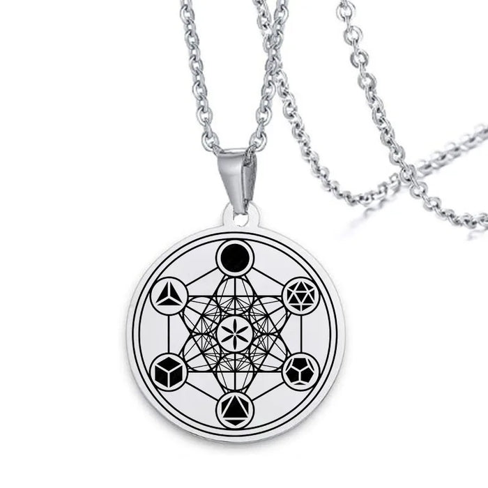 Metatron Cube Platonic Solids Necklace or Keychain
