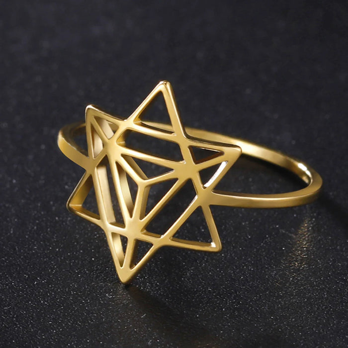 Merkaba Star Ring Sacred Geometry