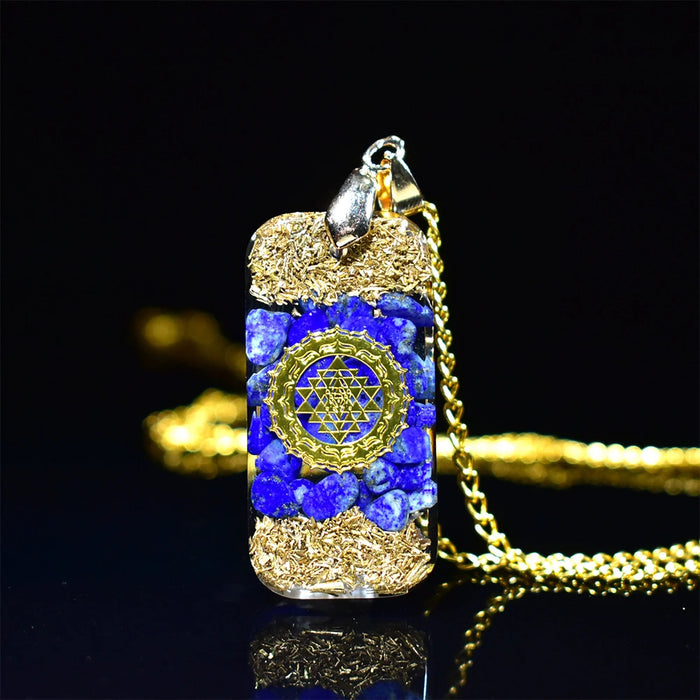 Amethyst Orgonite Necklace Light Codes Sacred Geometry