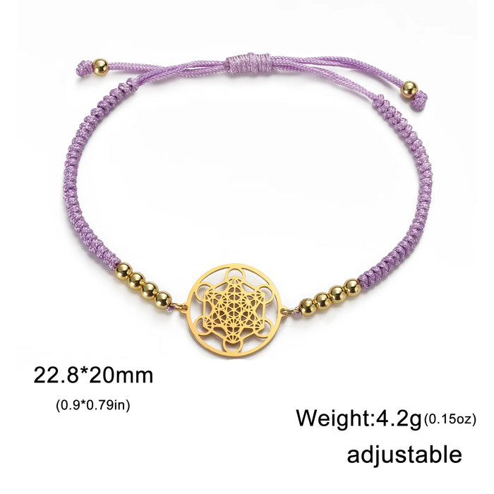 Metatron Cube Adjustable Bracelets Stainless Steel Men Women