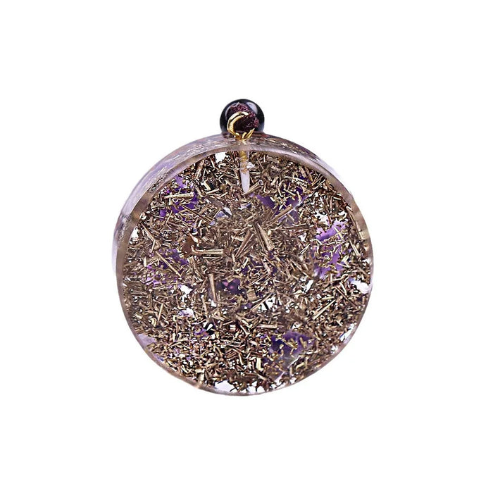 Amethyst Orgonite Necklace Light Codes Sacred Geometry