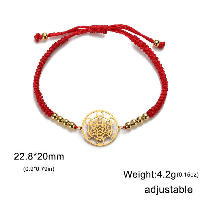 Metatron Cube Adjustable Bracelets Stainless Steel Men Women
