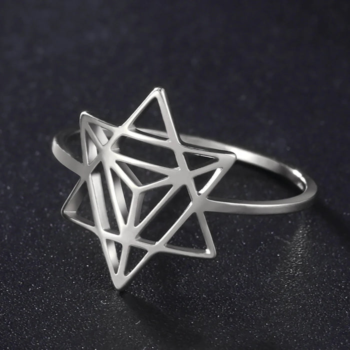 Merkaba Star Ring Sacred Geometry