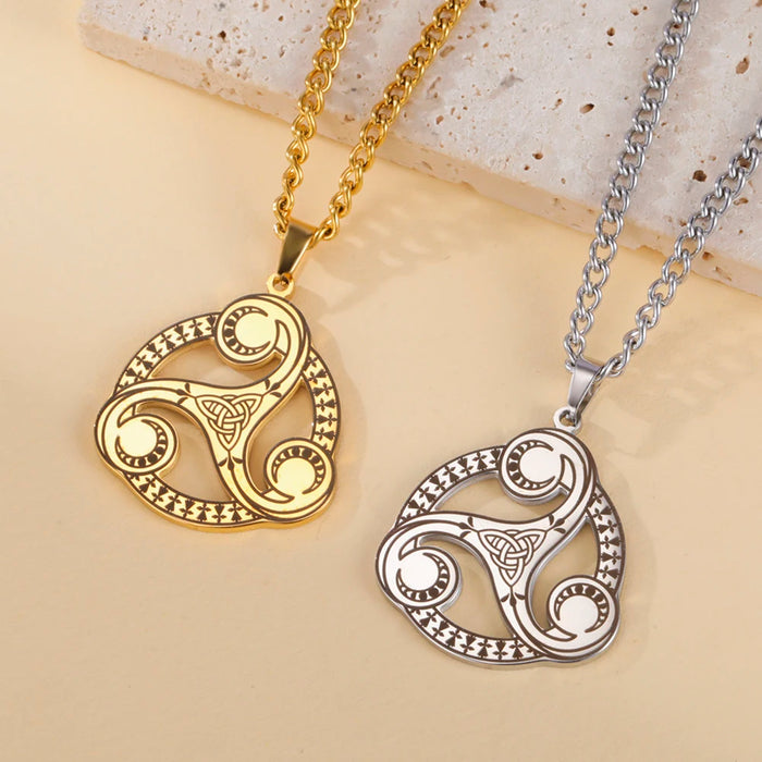 Triple Spiral Sacred Geometry Pendant