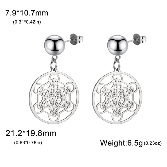 Cube of Metatron Earrings
